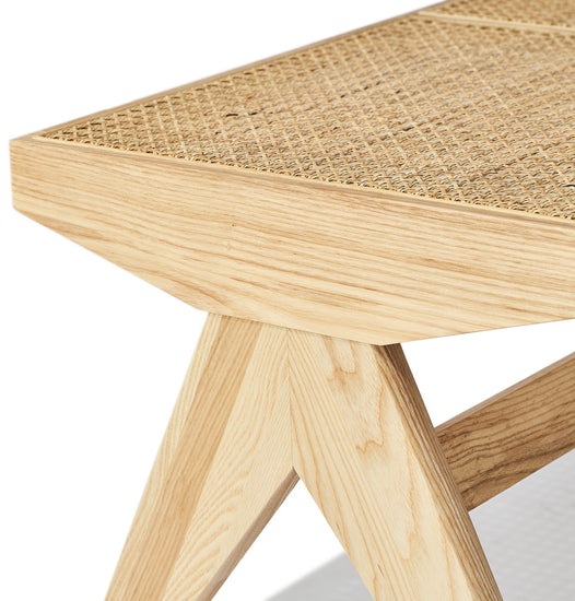 Célia Bench - Ash & Natural Rattan